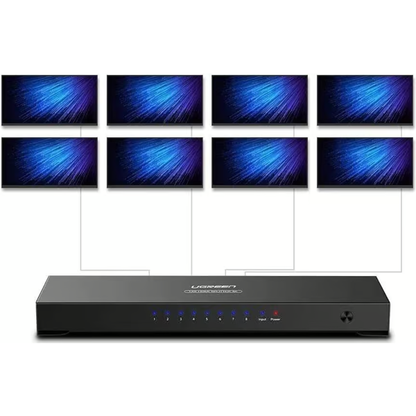 HDMI Splitter 1 In 8 Out UGREEN CM621 (40203EU), Black
