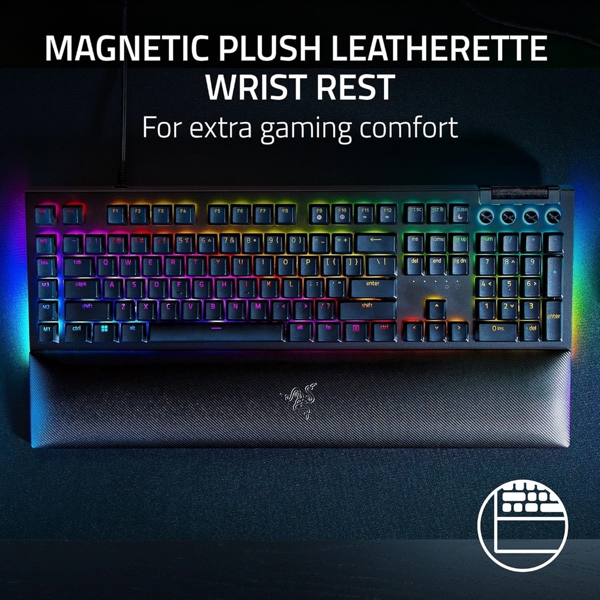 კლავიატურა Razer RZ03-04690100-R3M1 BlackWidow V4, Wired, USB-C, RGB, Mechanical Gaming Keyboard, Black