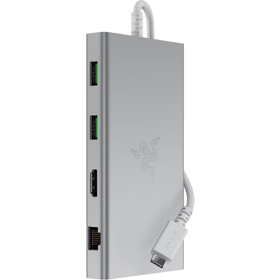 USB-C ჰაბი Razer RC21-02250200-R3M1, HDMI, USB, USB-C, 3.5mm, LAN, Hub, White