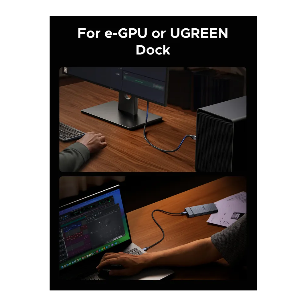 Type-C to Type-C Cable UGREEN L705 (65175), 240W, 1m, Grey