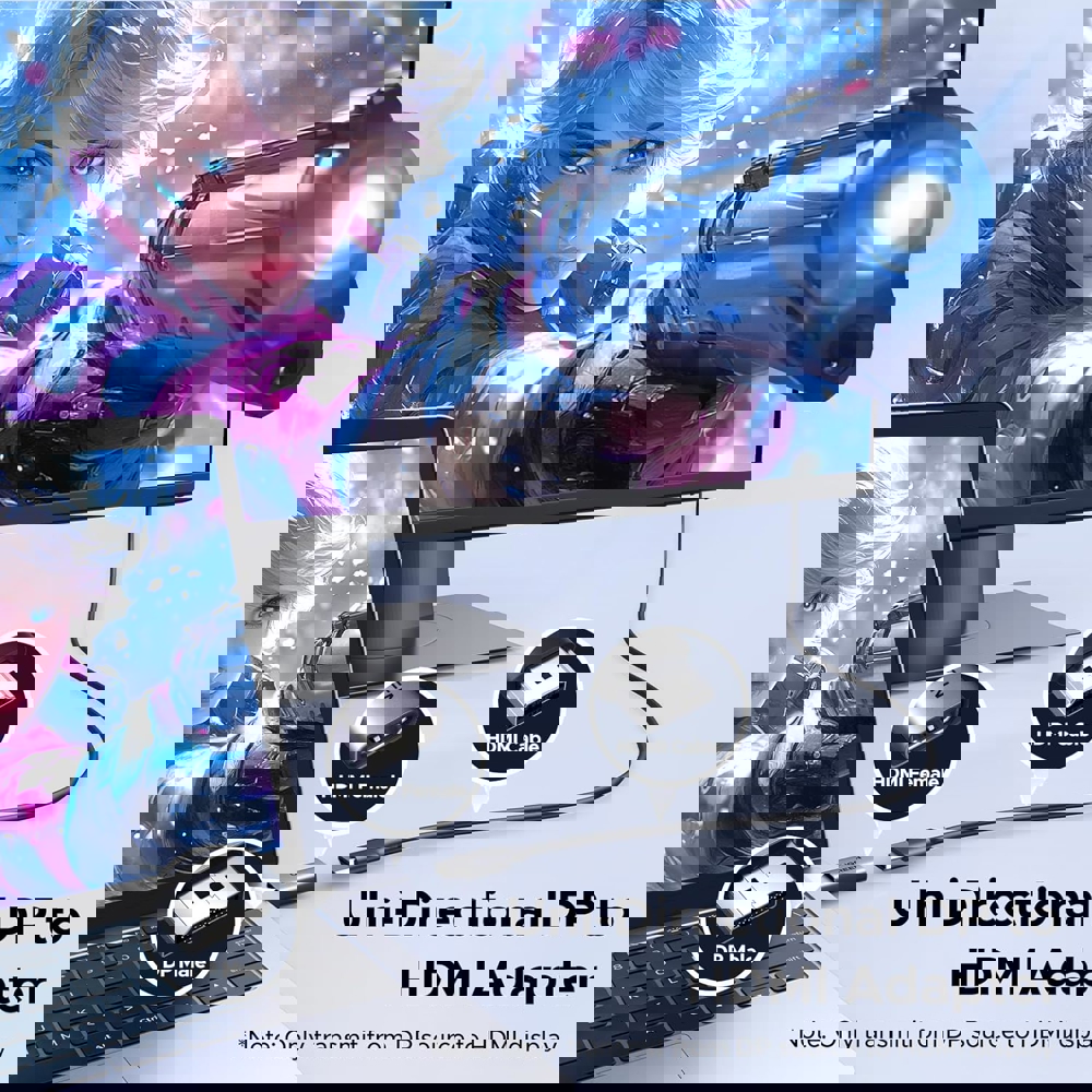 ადაპტერი UGREEN DP130 (55935), 2Pcs, 4K DisplayPort to HDMI Adapter, Grey