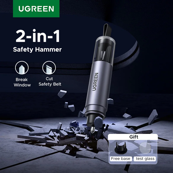 Car Safety Hammer UGREEN LP821 (35347), Grey/Black