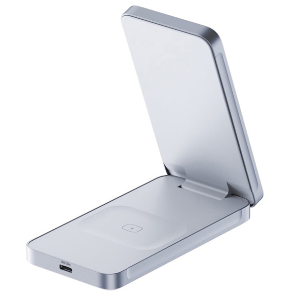 უსადენო დამტენი UGREEN W756 (55963) MagFlow, 25W, 2-in-1 Magnetic Wireless Charger, Blue