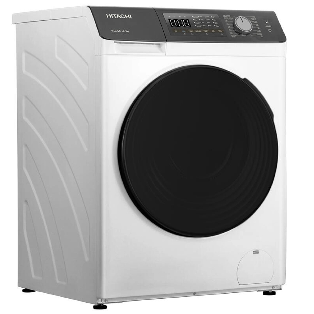 Washing Machine Hitachi BD-D802HVOW, 8.5/5Kg, 1200Rpm,  White
