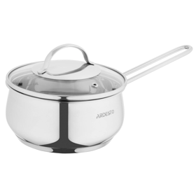 Saucepan with Glass Lid Ardesto AR4318GB Gemini Liguria, 1.8l, 16cm, Stainless Steel