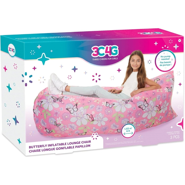 გასაბერი საბავშვო პუფი Make It Real 21013MR, Inflatable Chair, Pink
