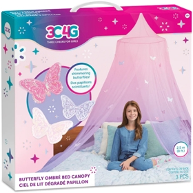 საბავშვო საწოლის ფარდა Make It Real 3C4G, Butterfly Ombre Canopy