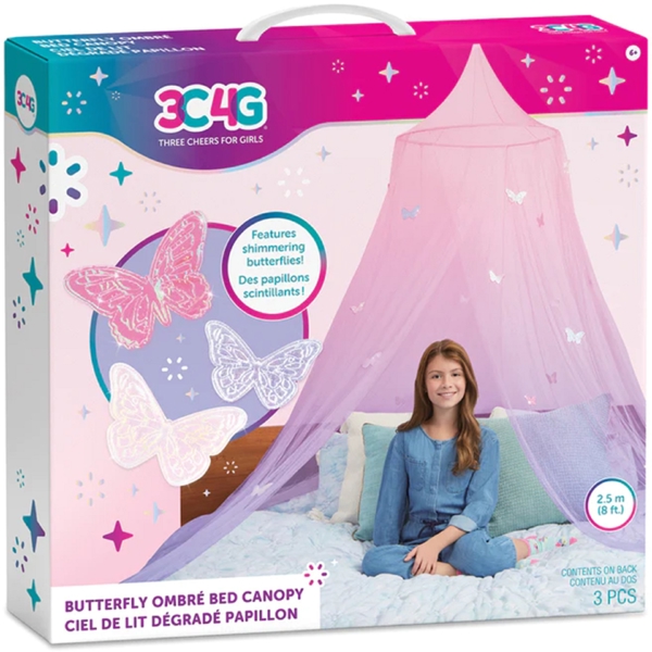 საბავშვო საწოლის ფარდა Make It Real 3C4G, Butterfly Ombre Canopy