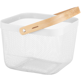 Basket With Handle Ardesto AR0901W Midori, White