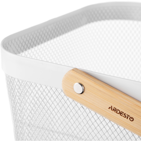 Basket With Handle Ardesto AR0901W Midori, White