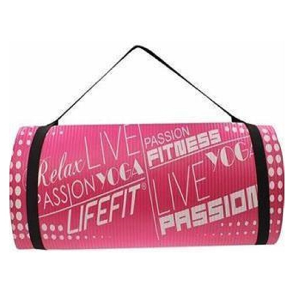 Yoga Mat Lifefit F-MAT-C01-03 EXCLUSIVE PL, Raspberry