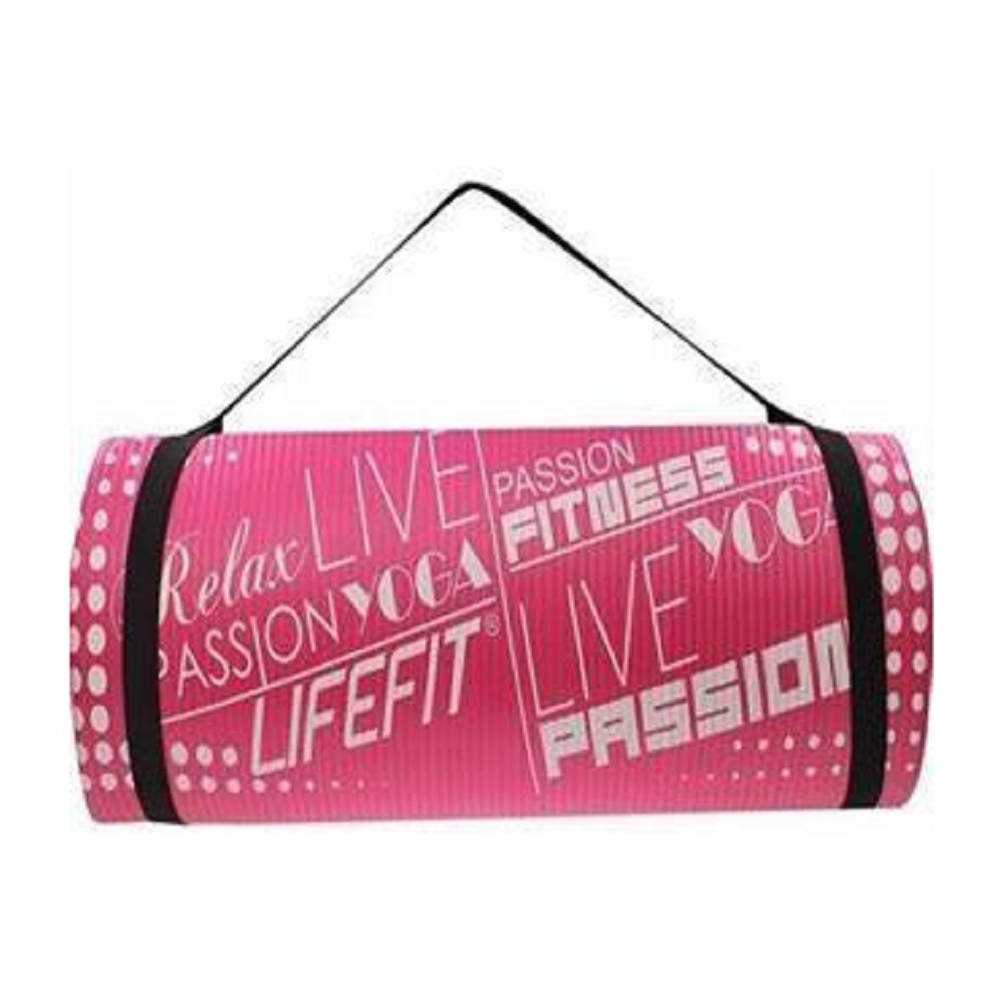 Yoga Mat Lifefit F-MAT-C01-03 EXCLUSIVE PL, Raspberry