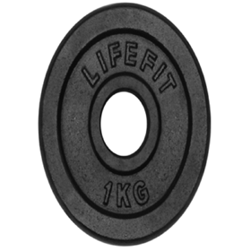 Weight Plate Lifefit F-KOT30-01, 1kg, Black