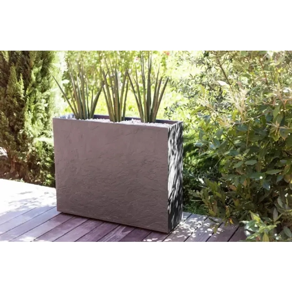 Flower Pot EDA Plastiques LOFT XL VOLCANIA, 63L, Grey