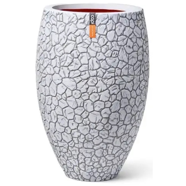 Flower Pot Capi Europe Vase elegant deluxe Clay NL White, White