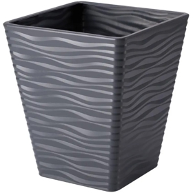 Flower Pot FORM PLASTIC Sahara Dunes square 3940-014, 41L, Grey