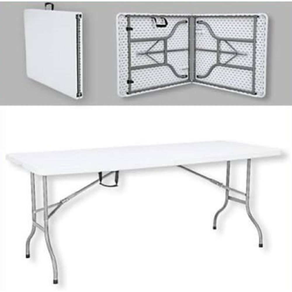 Folding Table OEM NIC-180FH-A, 180x74x74cm, White