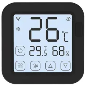 ჭკვიანი თერმოსტატი Moes WR-FL-S16-BK-MS, Smart Thermostat, Black