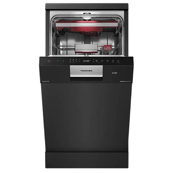 ჭურჭლის სარეცხი მანქანა Toshiba DW-10F4(B)-CIS, A, 44Dba, Dishwasher, Black