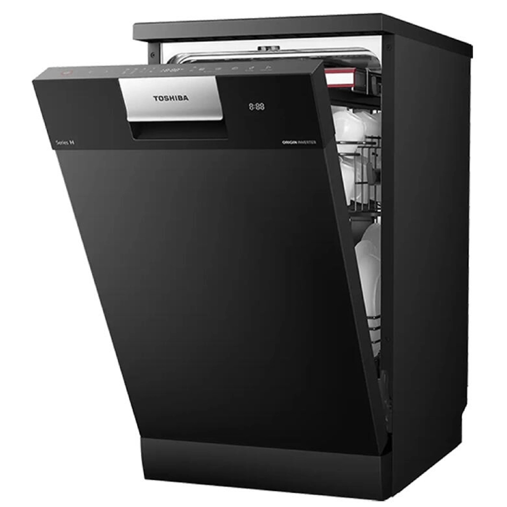 ჭურჭლის სარეცხი მანქანა Toshiba DW-10F4(B)-CIS, A, 44Dba, Dishwasher, Black