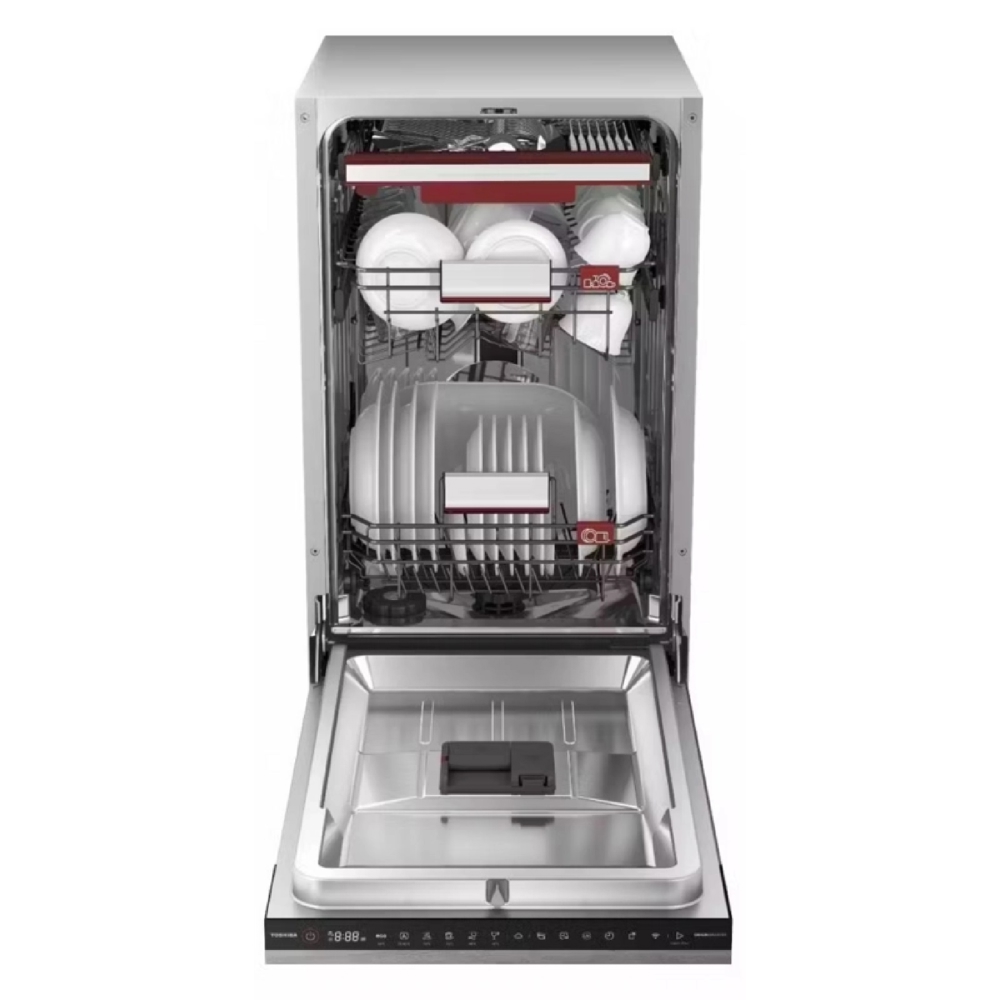 Built-in Dishwasher Toshiba DW-10B3(B)-CIS, A, 44dB, Silver