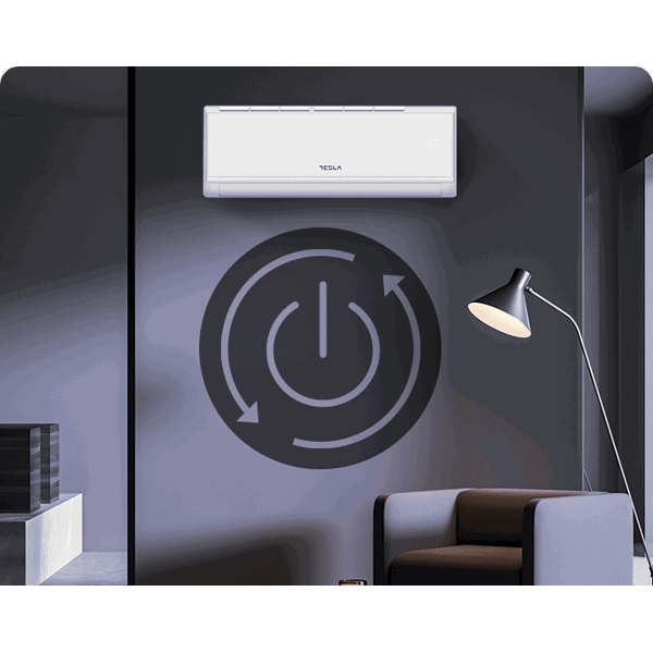 კონდიციონერი Tesla TT35X81-1232A, 35-40m², ON/OFF, Air Conditioner, White