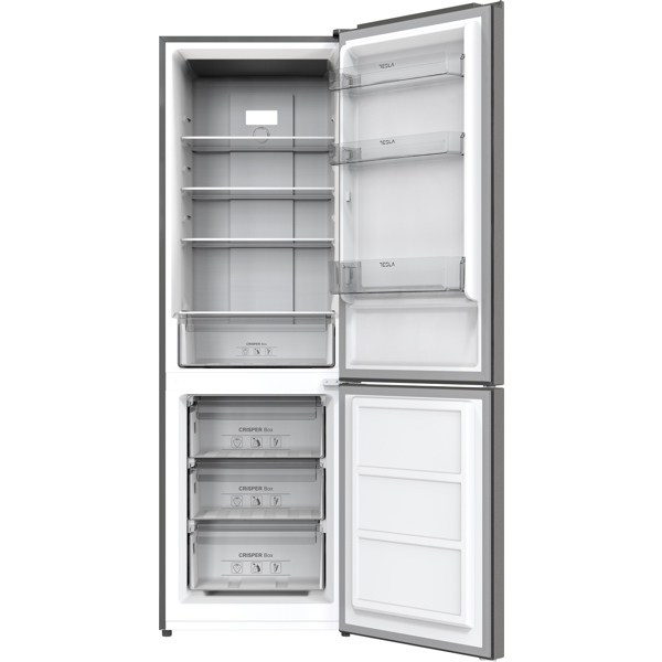 მაცივარი Tesla RC3200FHXE, 293L, E, 40Db, No Frost, Refrigerator, Dark Gray