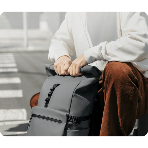 Backpack Xiaomi X58457 Roll Top Casual GL, 15.6", Grey