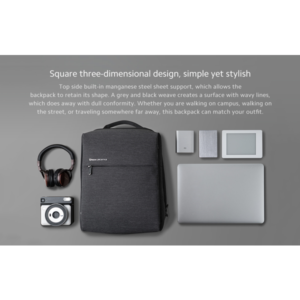 ნოუთბუქის ჩანთა Xiaomi X26399 City 2, 15.6", Backpack, Dark Gray