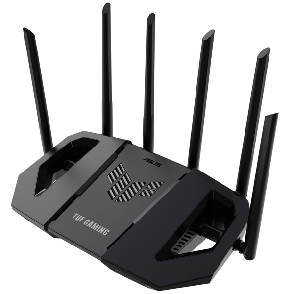 როუტერი Asus TUF 90IG0920-MO9C00 BE6500, 688Mbps, Gaming Dual Band MU-MIMO WiFi 7 Router With AiMesh, Black