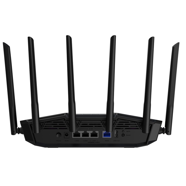 როუტერი Asus TUF 90IG0920-MO9C00 BE6500, 688Mbps, Gaming Dual Band MU-MIMO WiFi 7 Router With AiMesh, Black