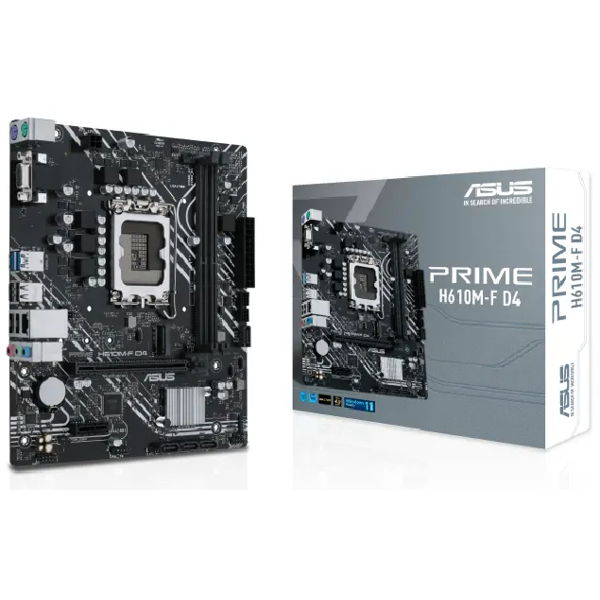 დედა დაფა Asus 90MB1H70-M0EAY0 PRIME H610M-F D4 R2.0, LGA1700, DDR4 DIMM, 64GB