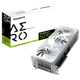 ვიდეო დაფა Gigabyte GV-N507TAERO OC-16GD AERO OC, GeForce RTX5070Ti, 16GB, 256Bit, DP, HDMI, Silver