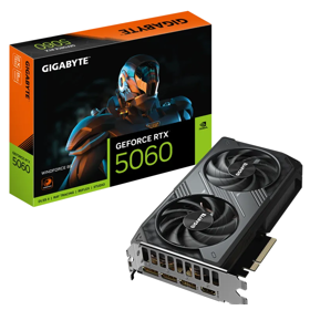 ვიდეო დაფა Gigabyte GV-N5060WF2-8GD WINDFORCE, GeForce RTX5060, 8GB, 128Bit, DP, HDMI, Black