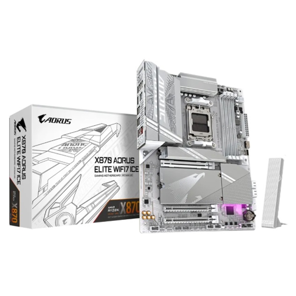 დედა დაფა Gigabyte 9MX87ELE-00-G11 X870 AORUS ELITE WIFI7 ICE 1.1, AM5, DDR5 DIMM, 256GB