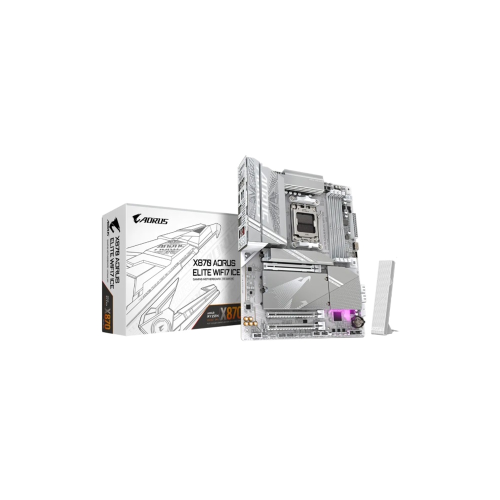 დედა დაფა Gigabyte 9MX87ELE-00-G11 X870 AORUS ELITE WIFI7 ICE 1.1, AM5, DDR5 DIMM, 256GB