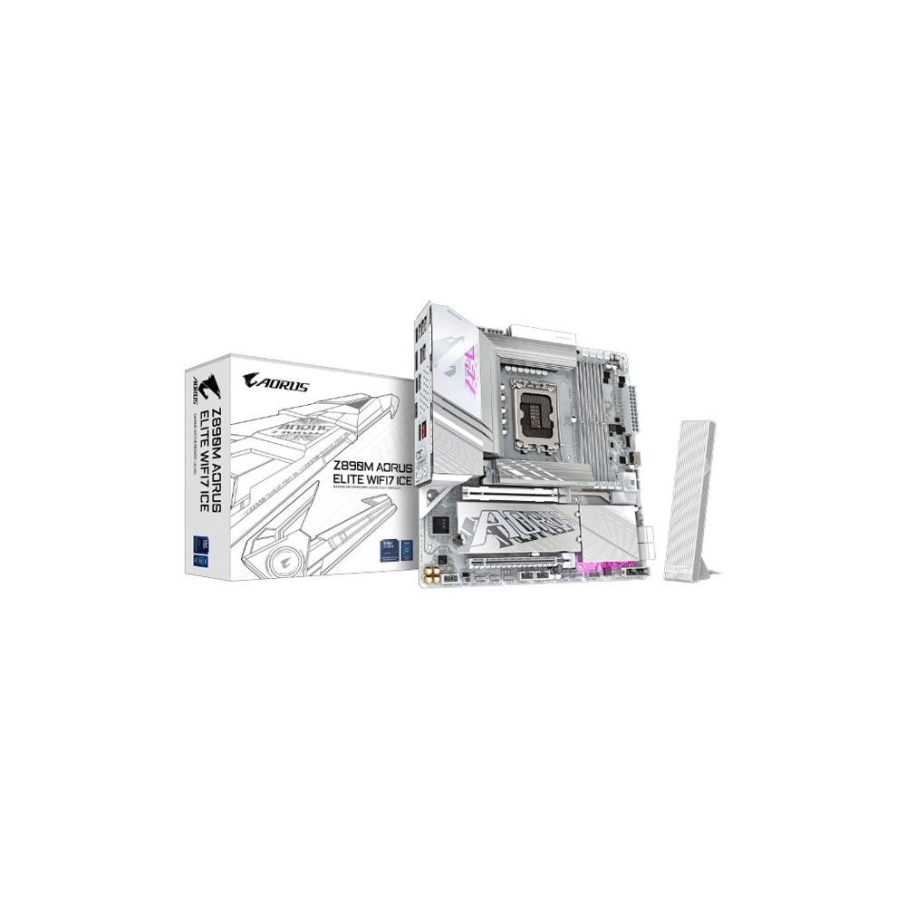 დედა დაფა Gigabyte 9MZ89ML7E-00-G10 Z890M AORUS ELITE WIFI7 ICE 1.0, LGA1851, DDR5 DIMM, 256GB
