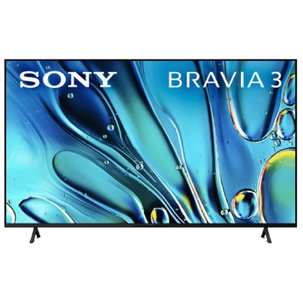 TV Sony K-65S30E Bravia 3, 65", 4K UHD, HDMI, USB, LAN, WIFI, BT, Black