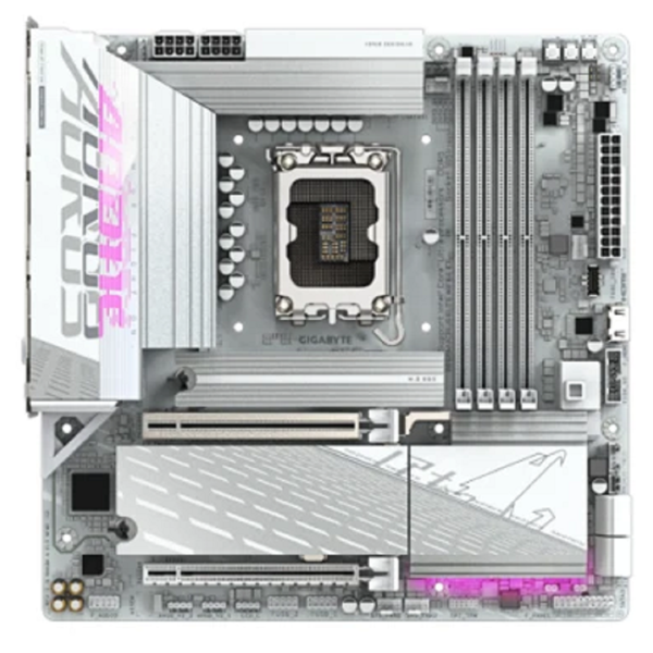 დედა დაფა Gigabyte 9MB86MLI6-00-G10 B860M AORUS ELITE WIFI6E ICE 1.0, LGA1851, DDR5 DIMM, 256GB