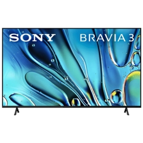 TV Sony K-43S30 Bravia 3, 43", 4K UHD, HDMI, USB, LAN, BT, WIFI, Black