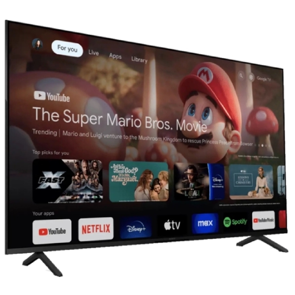 TV Sony K-43S30 Bravia 3, 43", 4K UHD, HDMI, USB, LAN, BT, WIFI, Black