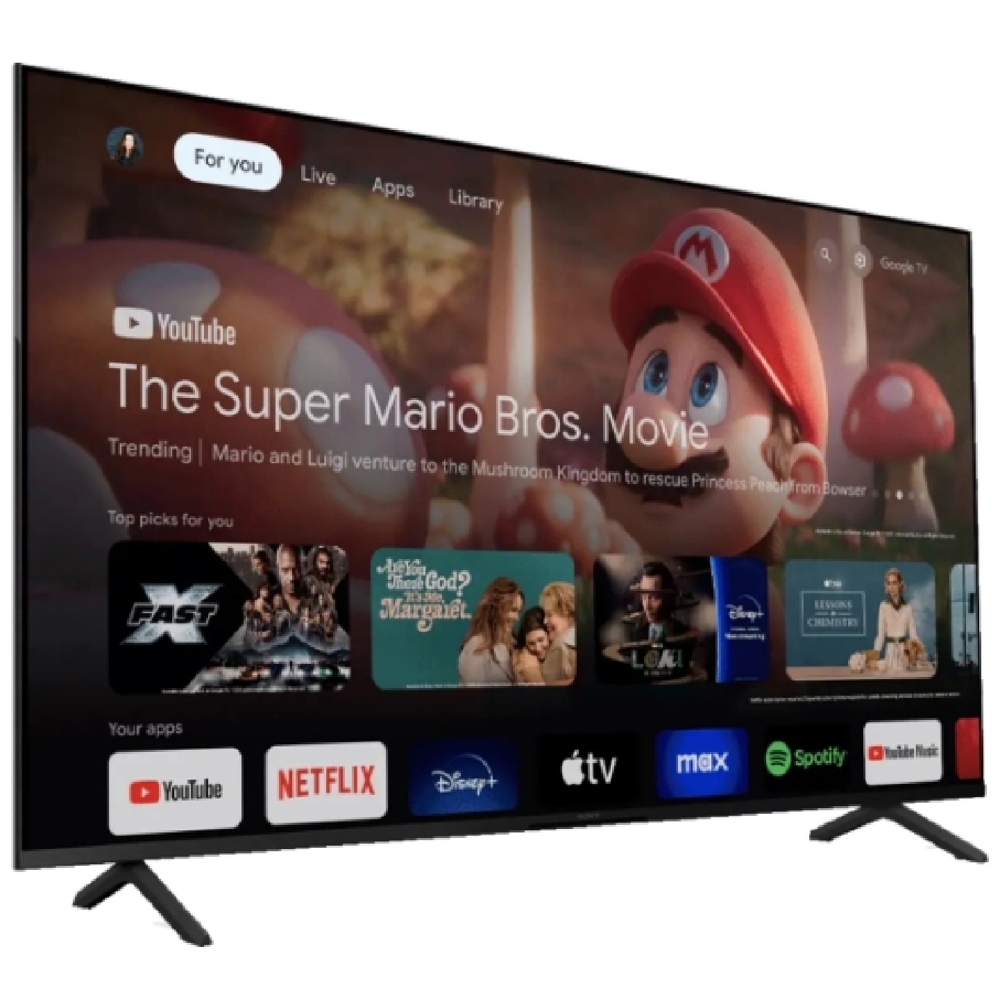 TV Sony K-55S30E Bravia 3, 55", 4K UHD, HDMI, USB, LAN, BT, WIFI, Black