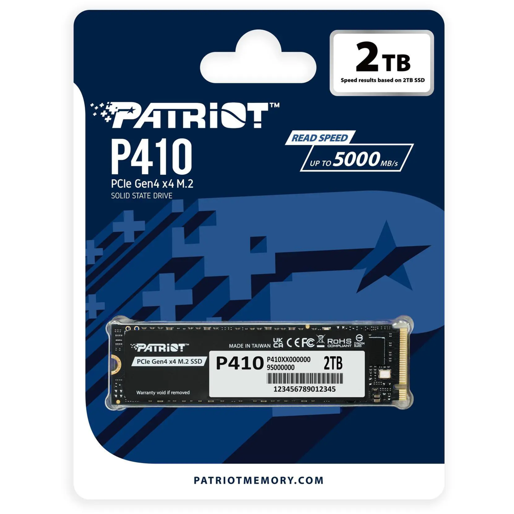 მყარი დისკი Patriot P410P2TBM28H P410, 2TB, M.2, Internal Hard Drive