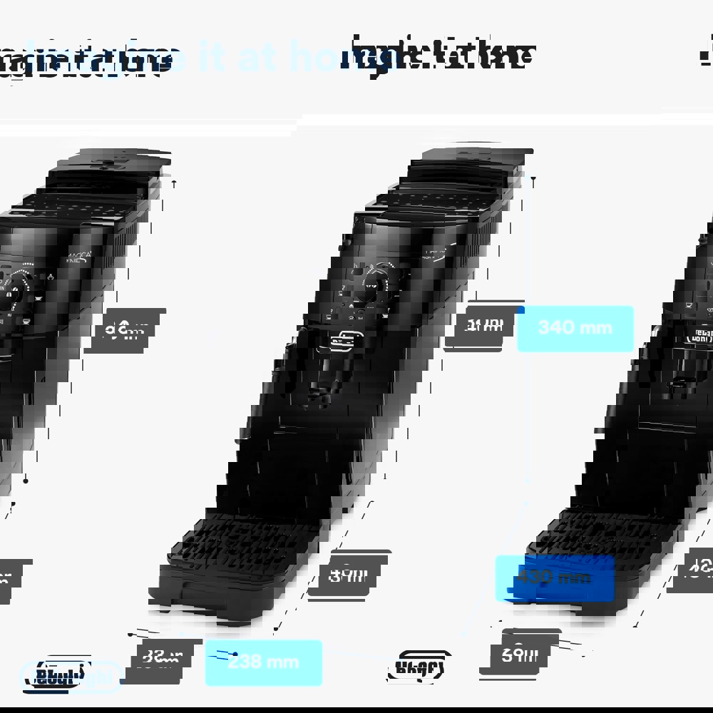 ყავის აპარატი Delonghi ECAM12.121.B Magnifica S, 1450W, 1.8L, Coffee Machine, Black