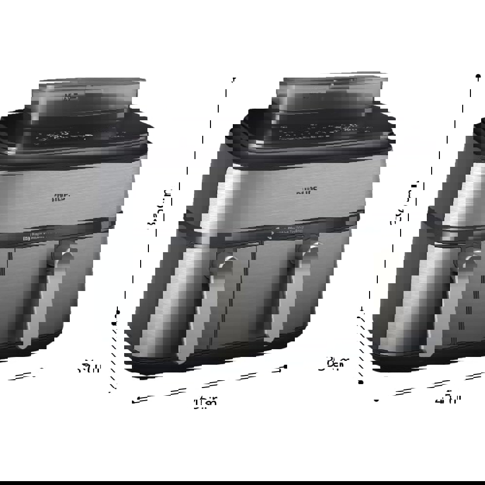 აეროგრილი Philips NA555/09 5000 series, 2750W, 9L, Steam Air Fryer, Grey