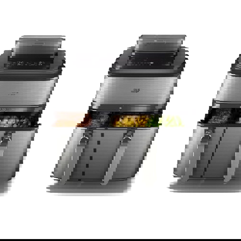 აეროგრილი Philips NA555/09 5000 series, 2750W, 9L, Steam Air Fryer, Grey