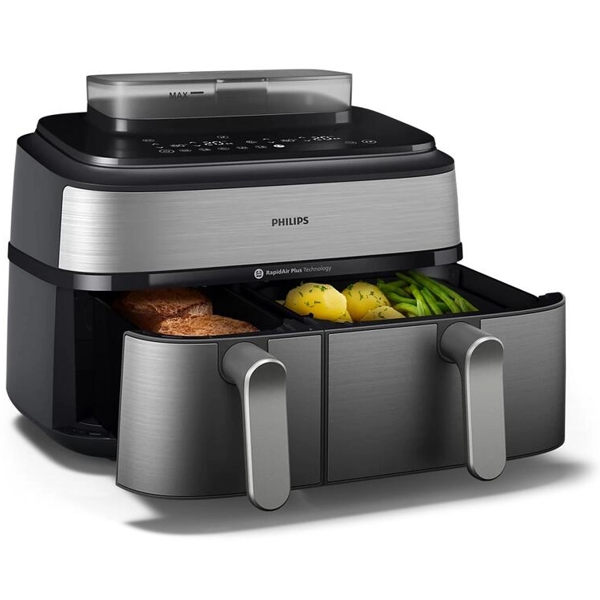 Steam Air Fryer Philips NA555/09 5000 series, 2750W, 9L, Grey