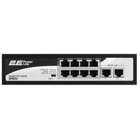 POE+Switch 2E 2E-SP802G-2 SP802G PowerLink , 16-Port Gigabit, Black