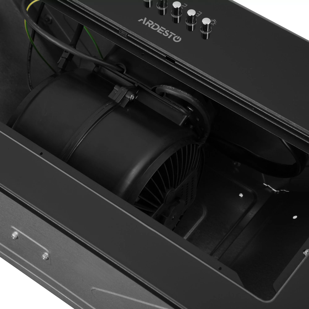 ჩასაშენებელი გამწოვი Ardesto HFI-F900GBL, 700m³/h, Built-in Hood, Black