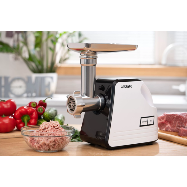 ხორცსაკეპი Ardesto MGA-2300W, 2300W, Meat Grinder, White/Black